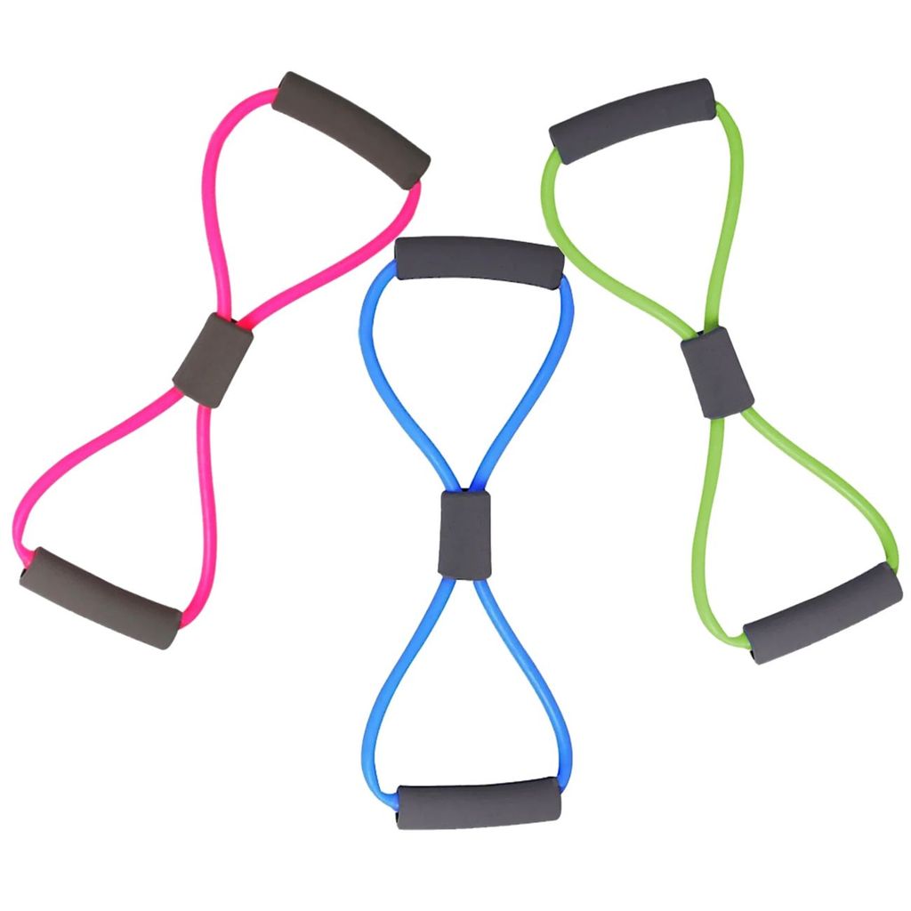 Extensor Elastico em Oito para Treino Academia Exercicio Fisioterapia e Funcional Liveup Sports / Tensão Diversas