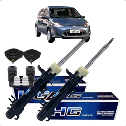 Par Amortecedor Dianteira + Kit Batente Coxim Fiesta Zetec