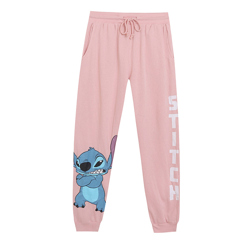 Comércio exterior bonito doce rosa macio dopamina dos desenhos animados Anime impressão bolso lateral Sweatpants solto m