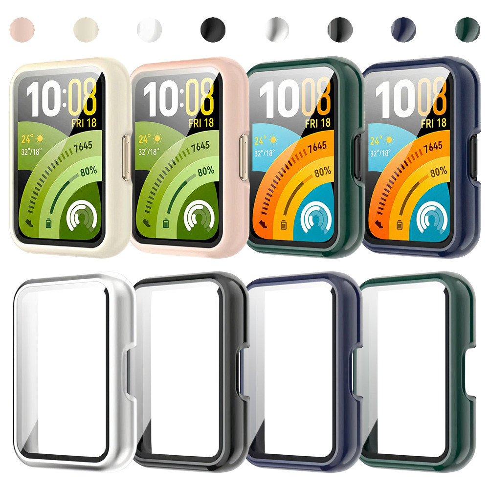 Anti Gores PC/TPU Case Para Smartwatch Huawei Band 11/11 Pro Protetor De Tela De Vidro Temperado Capa Acessórios Pára-Ch