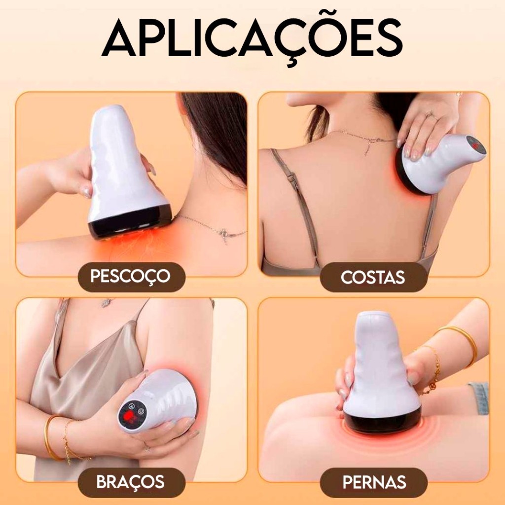 Massageador de Sucção Elétrica A Vácuo Gua Sha Recarregável USB Com Aquecimento — imagem 2 de 2