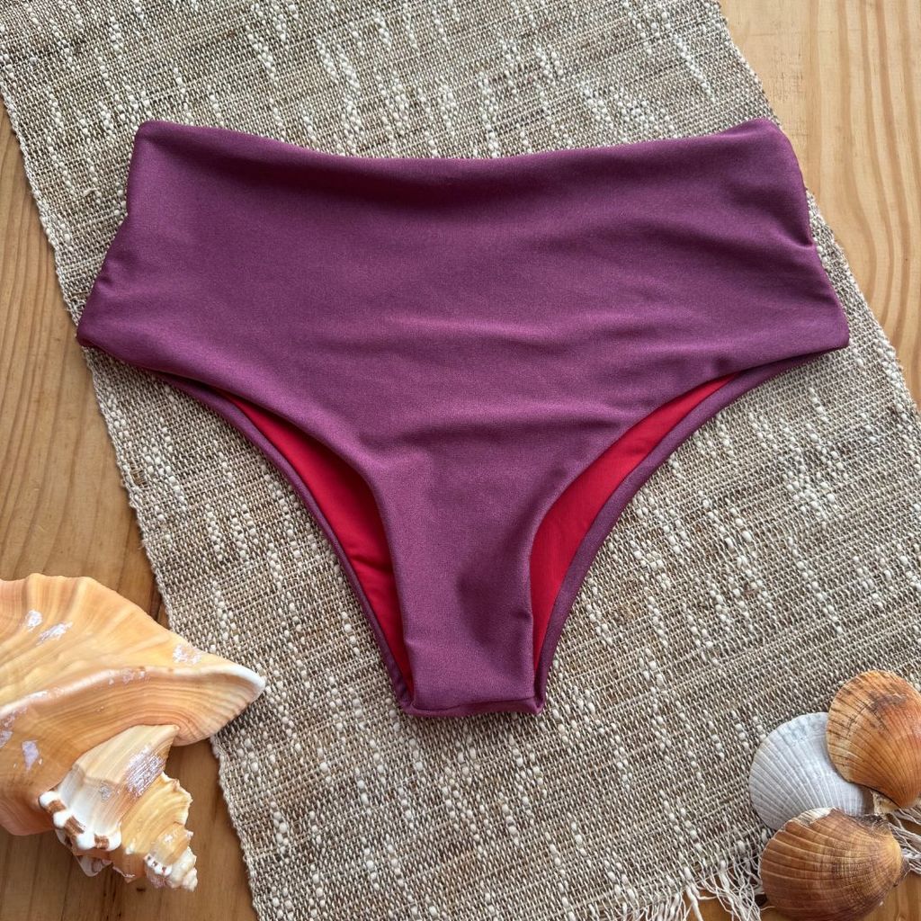 Calcinha de biquini Hot Pants, vai até a cintura com elástico embutido Plus Size — imagem 2 de 2