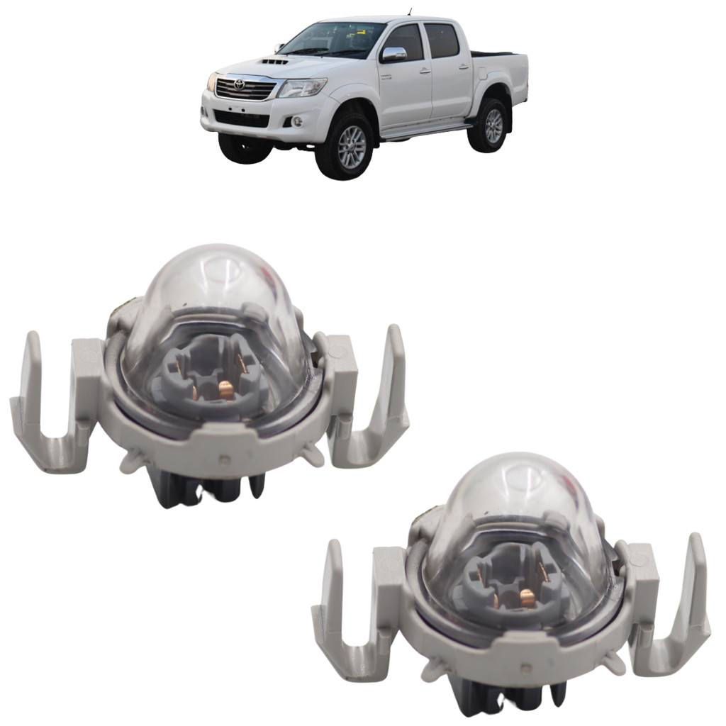 Par Lanterna Luz De Placa Hilux 2005 2006 2007 2008 2009 2010 2011 2012 2013 2014 Com Soquete