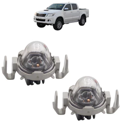 Par Lanterna Luz De Placa Hilux 2005 2006 2007 2008 2009 2010 2011 2012 2013 2014 Com Soquete