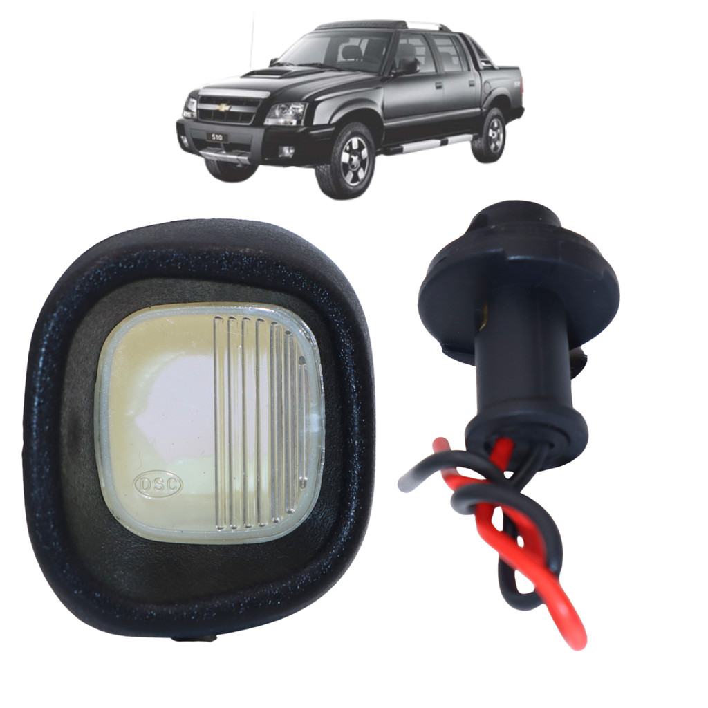 Lanterna Luz de Placa S10 2001 2002 2003 2004 2005 2006 2007 2008 2009 2010 2011 Com Soquete