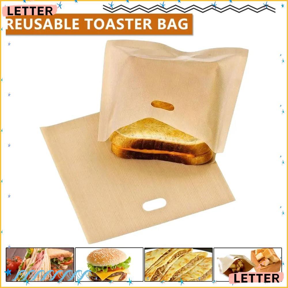 Carta 1PC Saco De Torradeira Reutilizável , Organizador De Lanche De Poliéster Pão Antiaderente , Aquecimento De Microon