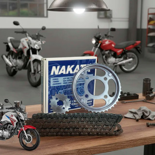 Kit Transmissão Cg150 Titan 150 2004 Até 2015 Fan 150 2009 Até 2015 Nakata em Oferta na Shopee