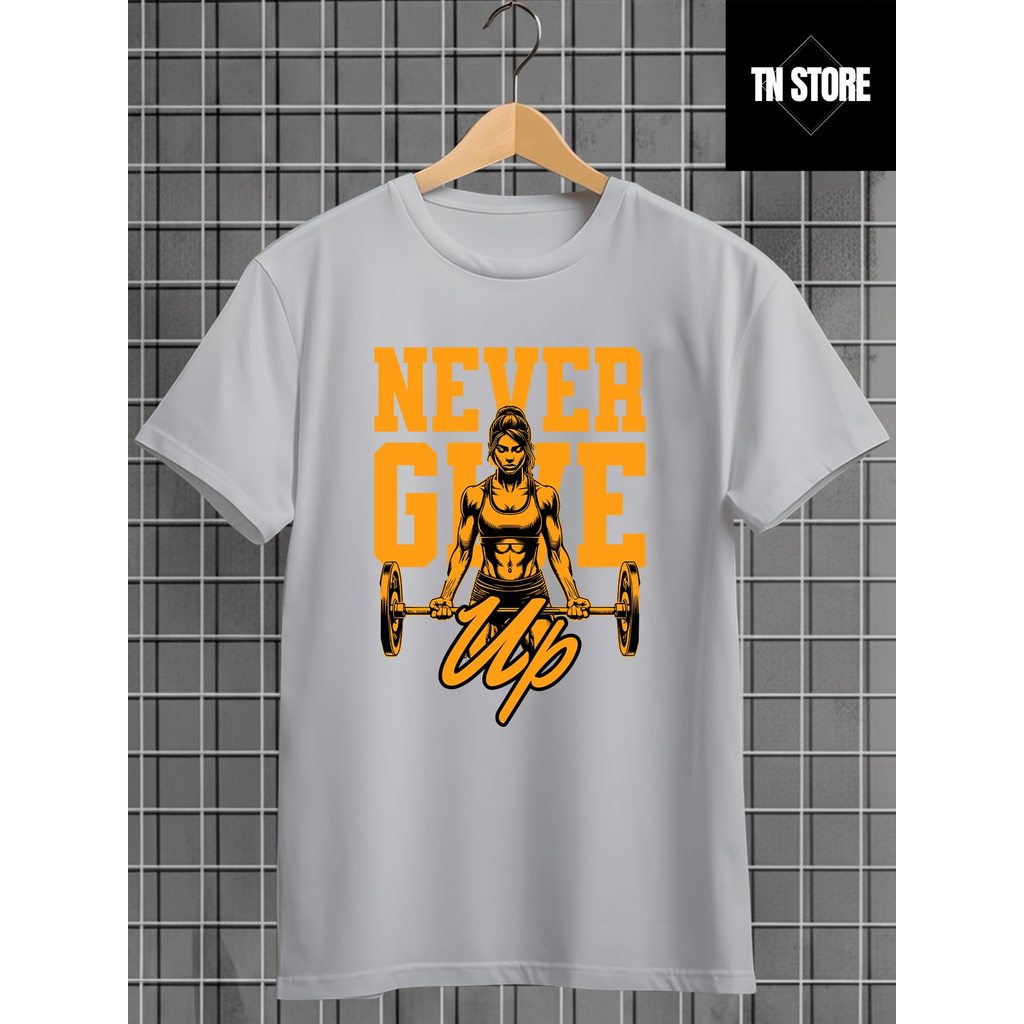 Camiseta Academia Fitness Academia Treino Camisa Blusa Unissex Masculino Feminino 100% Algodão Preto Branco Plus Size