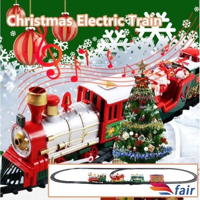 Decorações de Natal, Trem Elétrico de Brinquedo, Não Musical, Decoração de Árvore com Papai Noel, Modelo de Trem para Ár