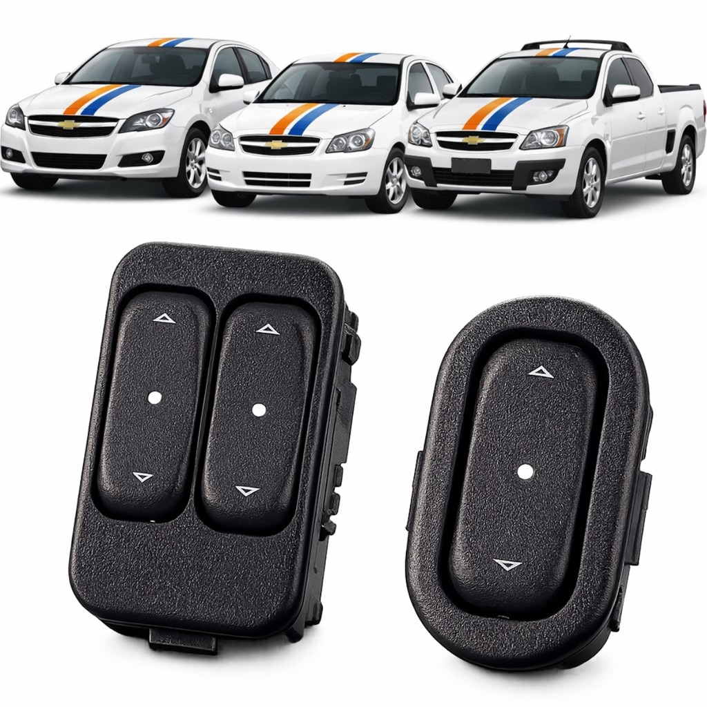 Kit Interruptor Vidro Elétrico Corsa Celta Astra Meriva Montana Zafira Duplo Motorista Simples 93350574 93350565