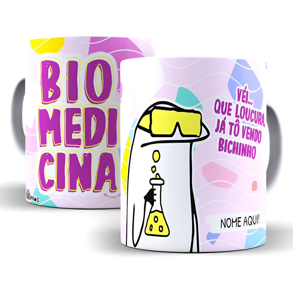 Caneca Flork Biomedicina 325 Ml Personalizada Com Nome Flork Biomedicina