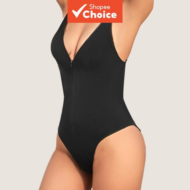 Modelador Corporal Feminino Com Zíper, Corset, Body, Macacão Sem Mangas