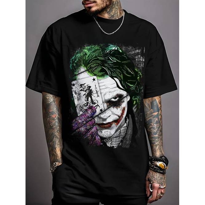 Camiseta Masculina Justice League Anime Hero Estampada Confortável Estilosa Versátil Casual