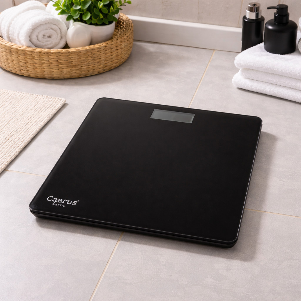 Balança Digital Corporal De Vidro Banheiro Preta Até 180kg ORIGINAL