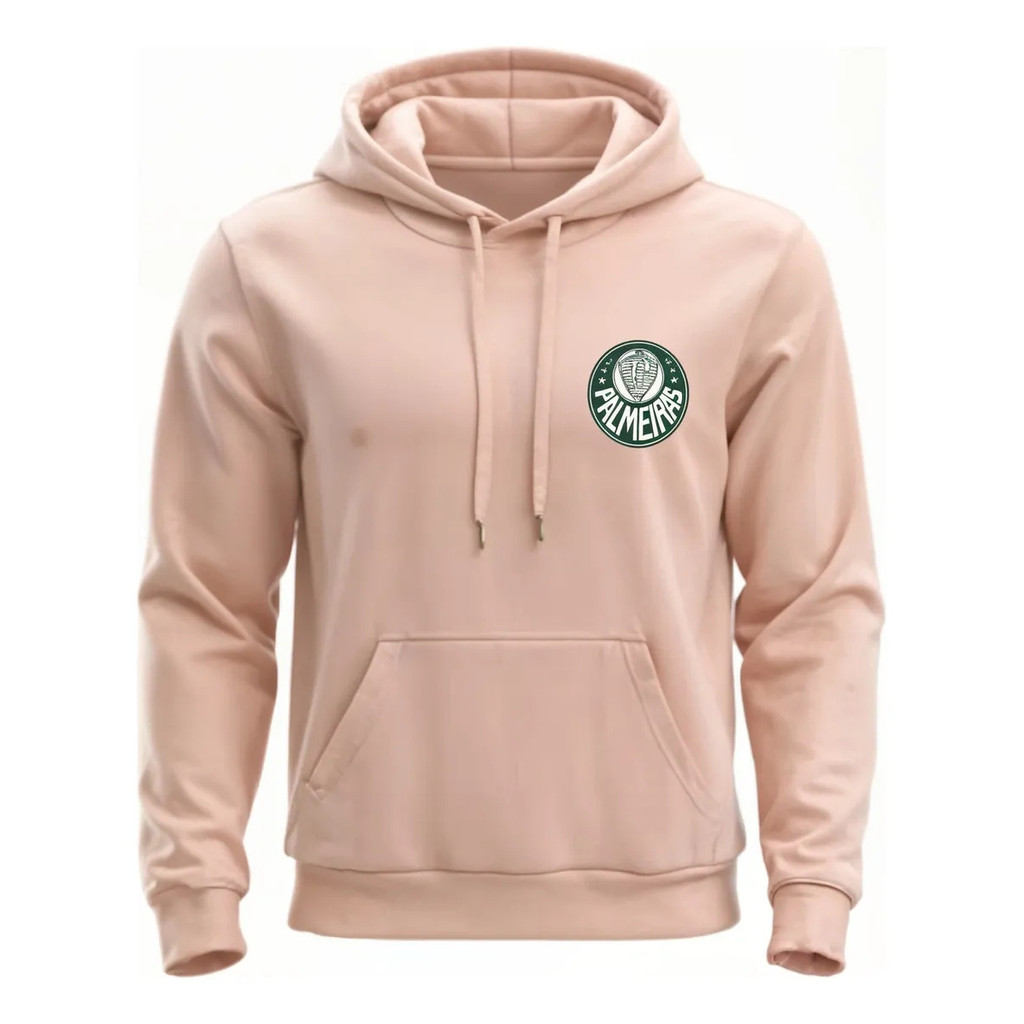 Moletom Blusa De Frio Canguru Palmeiras Estampada Flanelado