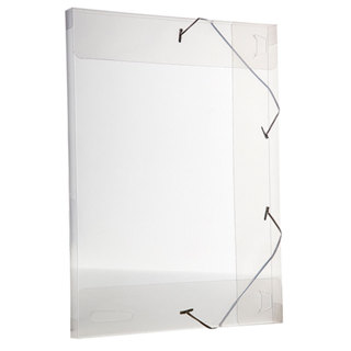 Pasta com aba elástico ofício lombo 20mm Line transparente cristal 0255.H Dello em Oferta na Shopee