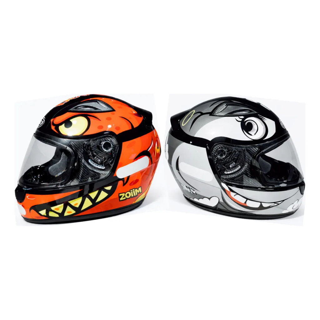 Capacete Ebf Zoiim Prata e Laranja