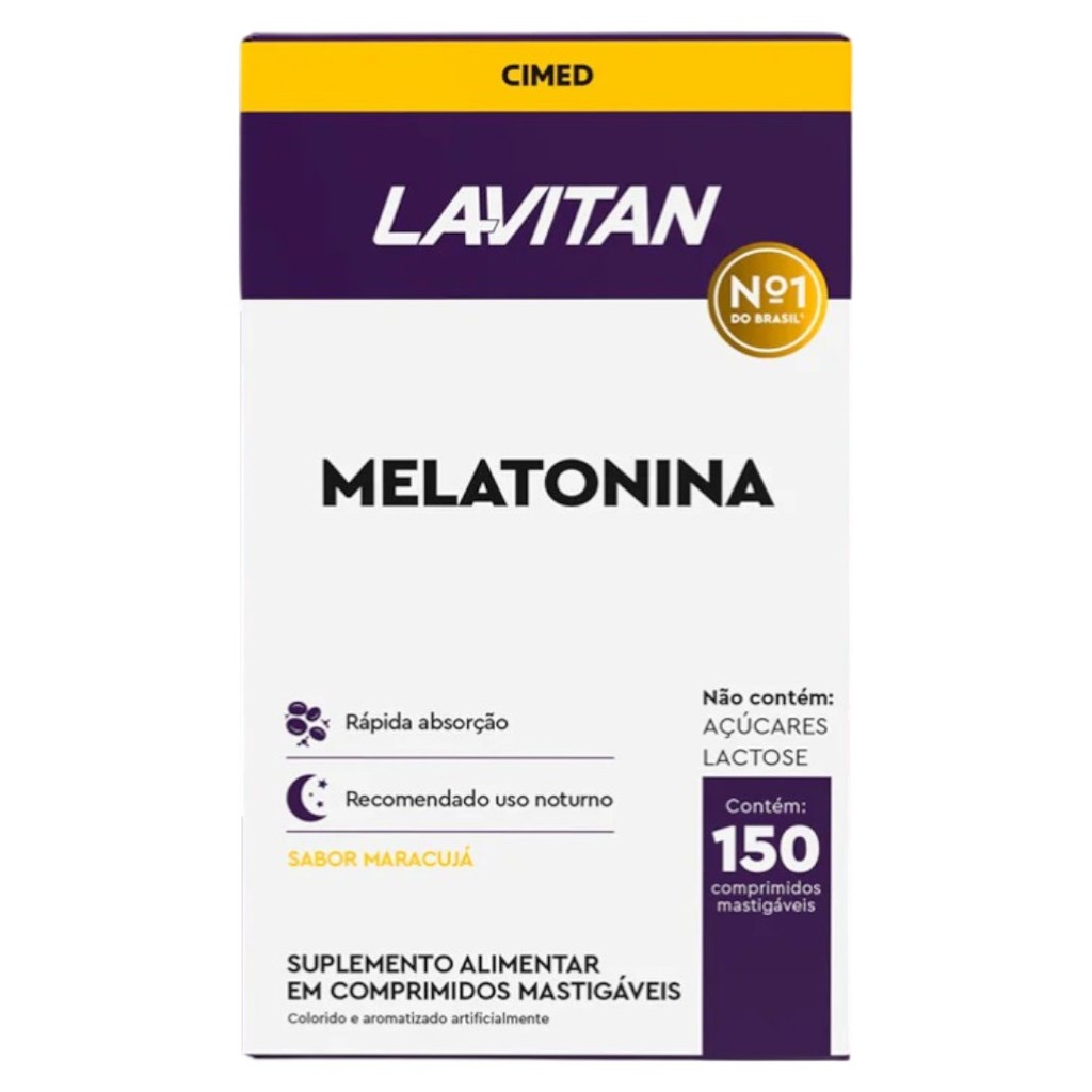 Lavitan Melatonina 0,21 mg 150 Comp. Mastigáveis Maracujá - Cimed