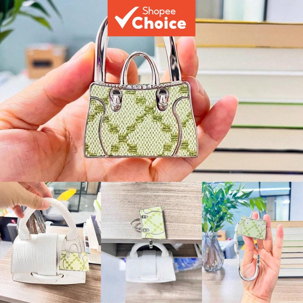  Gancho Dobrável de Pintura Montanha e Rio, Plug-in Externo Portátil, Cenário de Trevo de Água, Diamante, Gancho para