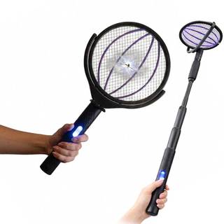 Raquete Eletrica Mata Mosquito Luz UV Pernilongo Mosca Inseto Repelente Bastao Recarregavel Parede Mesa Casa Sala Quarto
