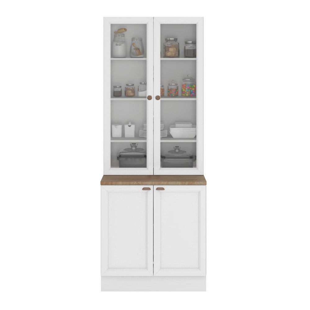 Paneleiro Cristaleira 70cm 4 Portas Unna Poliman