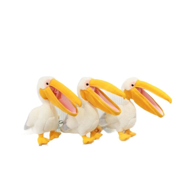 Super macio toque simulação tucano boneca de pelúcia escolhendo peixe pelicano brinquedo de pelúcia zoológico bonito tuc