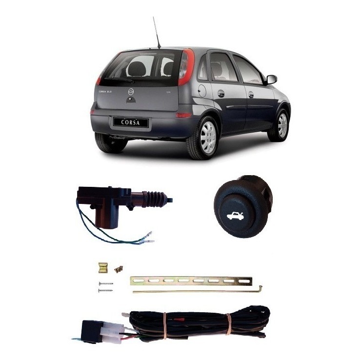 Kit Abertura P/ Porta Malas Eletrico Novo Corsa Maxx Joy Frente Montana