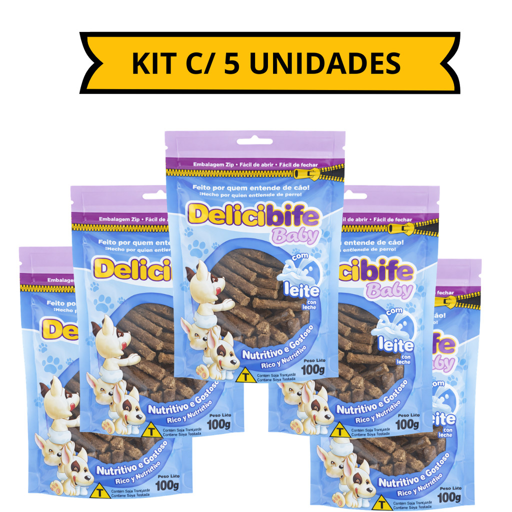 DELICIBIFE BABY COM LEITE 100G - KIT 5