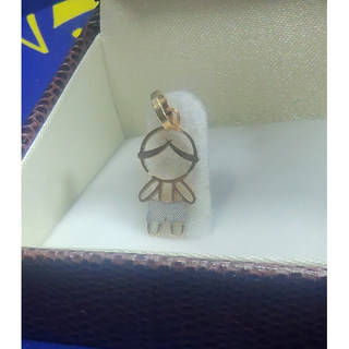 Pingente Boneco Menino Calça Ouro Branco Ouro 18 Kilates Peso 0.40 Grama 15 mm