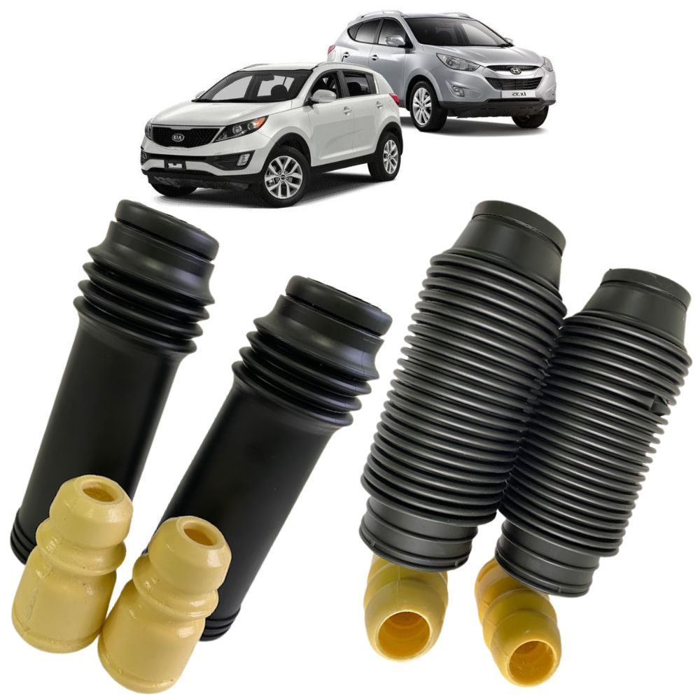 Kit Batente e Coifa Amortecedor Dianteiro e Traseiro Hyundai I30 2009 a 2014 IX35 2010 a 2021 Sportage 2010 a 2016
