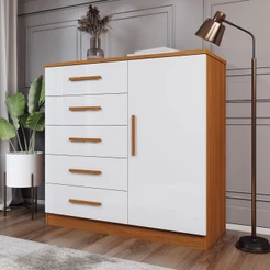 Cômoda Divini 1 Porta 5 Gavetas - Panorama Móveis