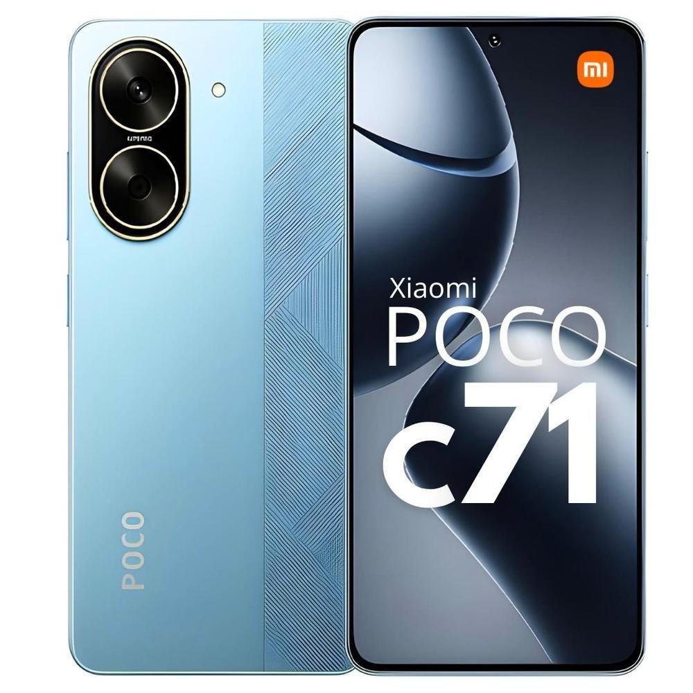 Celular POCO C71 128GB 6GB RAM Tela 120Hz Câmera 50MP Bateria 5200mAh HyperOS IP54