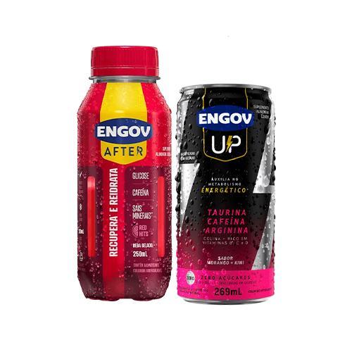 Kit Engov After Red Hits 250ml + Engov Up Morango e Kiwi Lata 269ml em Oferta na Shopee
