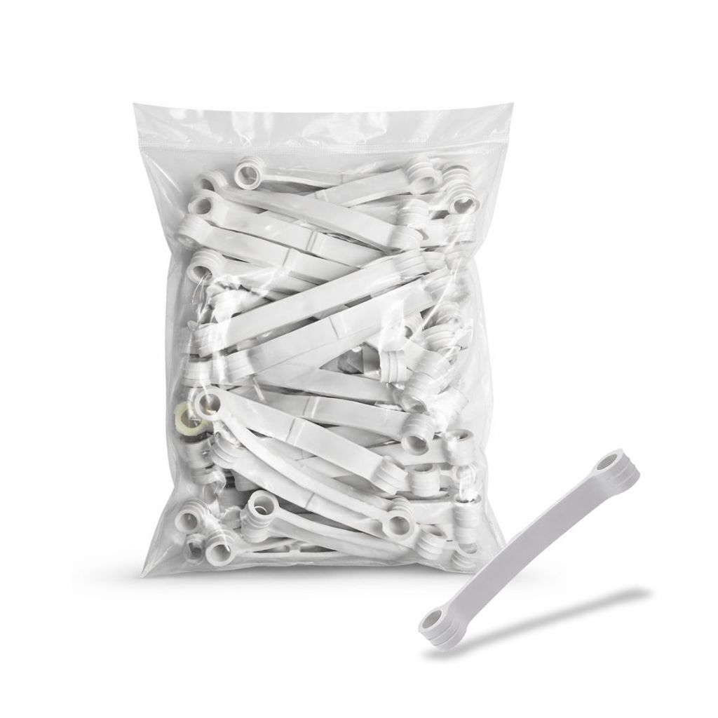 Kit 50 Tirantes Branco Lavadora Compatível Brastemp Consul 7kg A 12kg