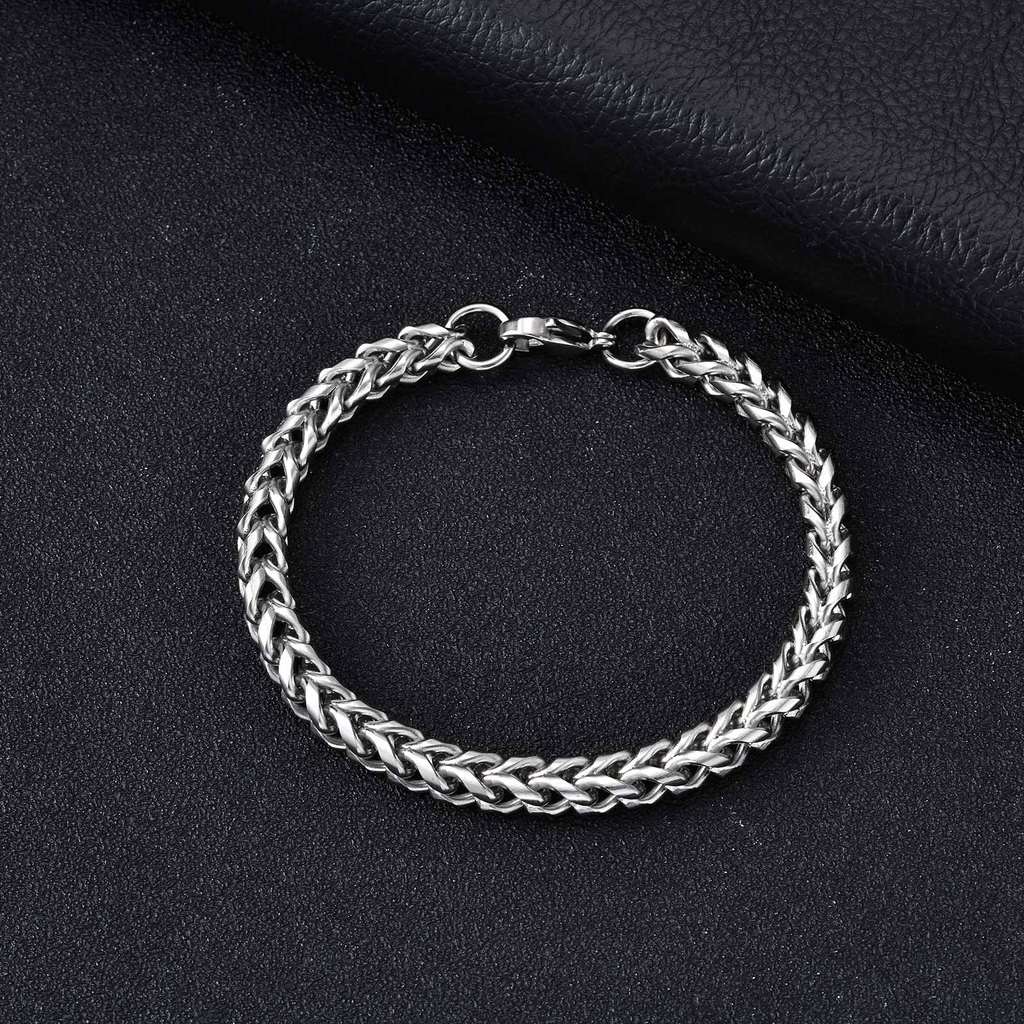 Pulseira Masculina Minimalista Vnox Fashion , Comprimento 19/21/23cm De Corrente De Aço Inoxidável Joia Diária Presente