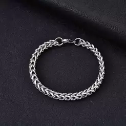 Pulseira Masculina Minimalista Vnox Fashion , Comprimento 19/21/23cm De Corrente De Aço Inoxidável Joia Diária Presente