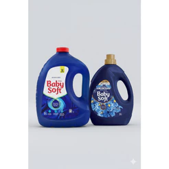 Kit Lava Roupas Liquido Baby Soft Max Performance 5l + Amaciante Concentrado Baby Soft Carinho e Cuidado 3l