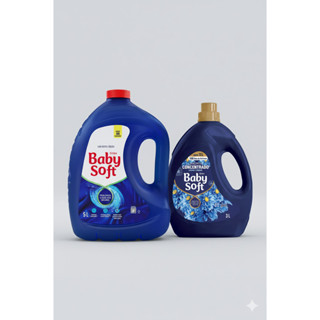 Kit Lava Roupas Liquido Baby Soft Max Performance 5l + Amaciante Concentrado Baby Soft Carinho e Cuidado 3l em Oferta na Shopee