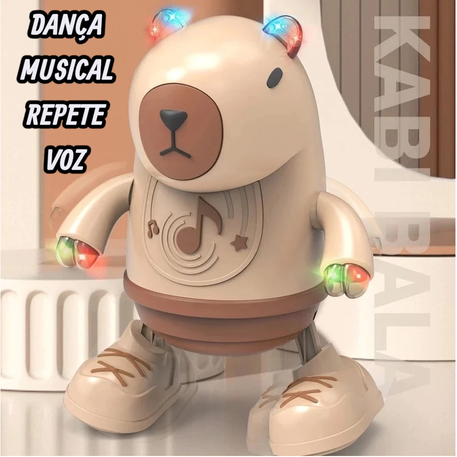Capivara Dançante Musical com Luzes Brinquedo Infantil com Movimento de Dança Capybara em Oferta na Shopee