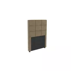 Cabeceira Cama Box Solteiro Kappesberg Veludo bege 90cm