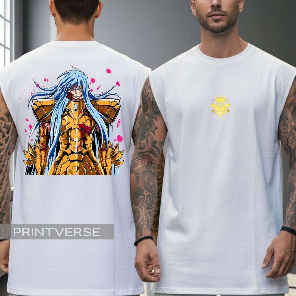 Regata Oversized Os Cavaleiros Do Zodíaco Anime Seriado Guerreiro Poderes Manga Camisa Unissex Puls Size Cavada Machão