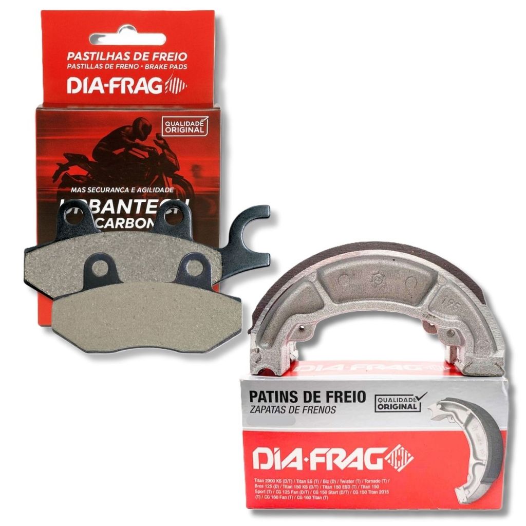 Pastilha e Lona de Freio Fazer 250 2005-2015 Diafrag