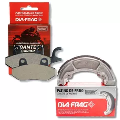 Pastilha e Lona de Freio Fazer 250 2005-2015 Diafrag