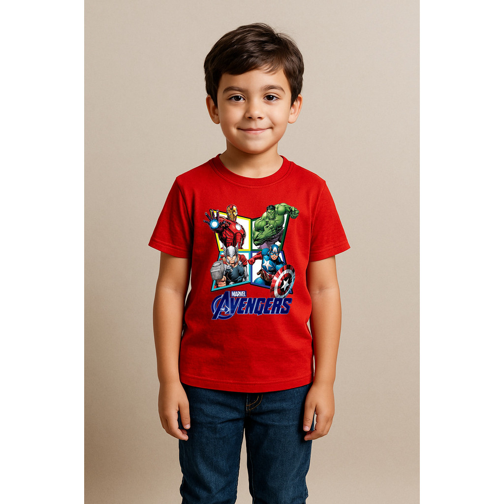 Camiseta Infantil Os Vingadores Avanger Super Heroi