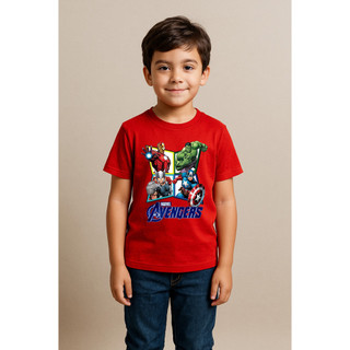 Camiseta Infantil Os Vingadores Avanger Super Heroi