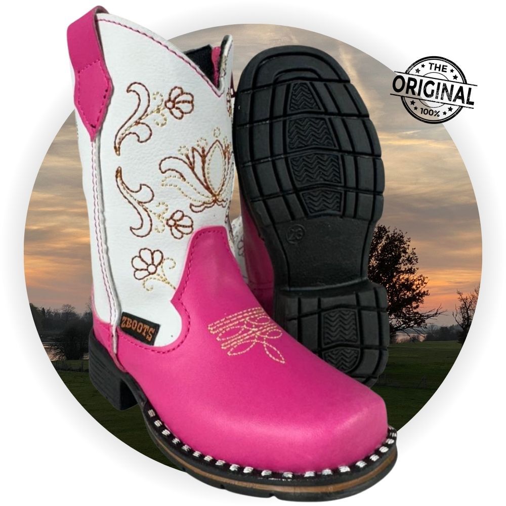 Texana De Boiadeirinha Usar No Rodeio Com Calça Flare Zboots Oficial Pink E Rosa Bico Quadrado