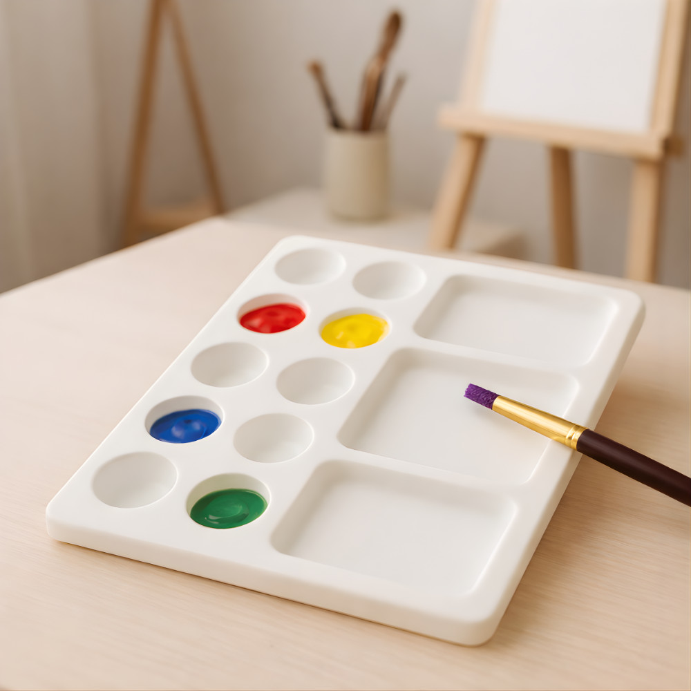 Paleta Pintura Gode Suporte Tinta Guache Aquarela Profissional Acrilico Art 13 Cavidades