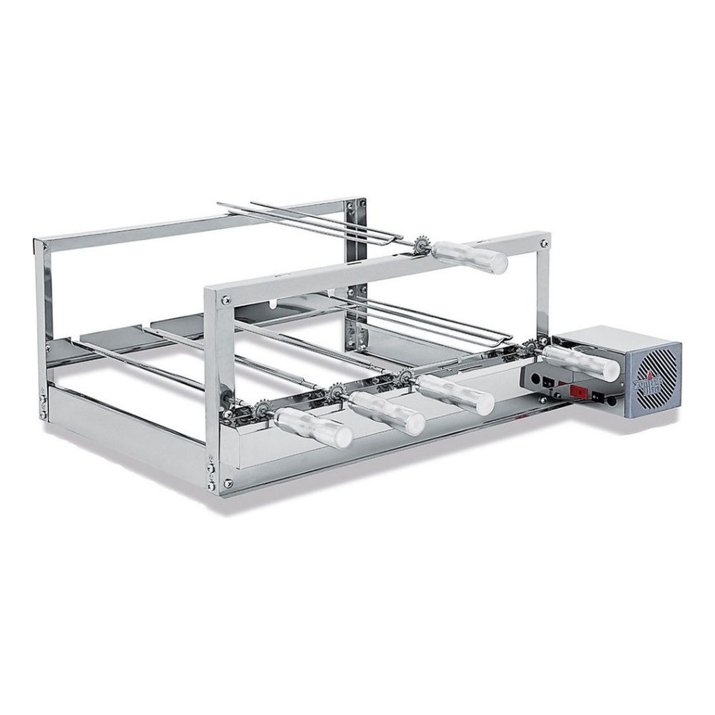 Churrasqueira Inox Giratoria Bivolt 2 Andares 5 Espeto Grill