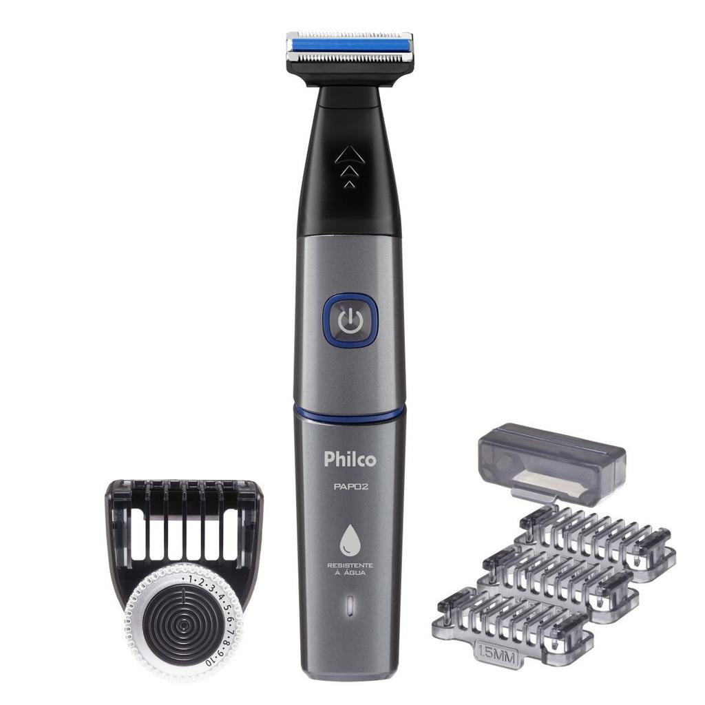 Aparador de Pelos Philco Bivolt 7 Acessórios USB PAP02 em Oferta na Shopee