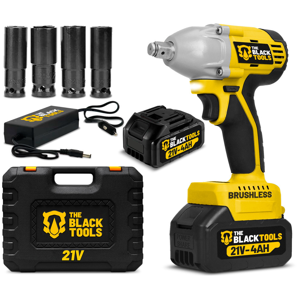 Chave De Impacto A Bateria 21v Bivolt Tb-21i The Black Tools
